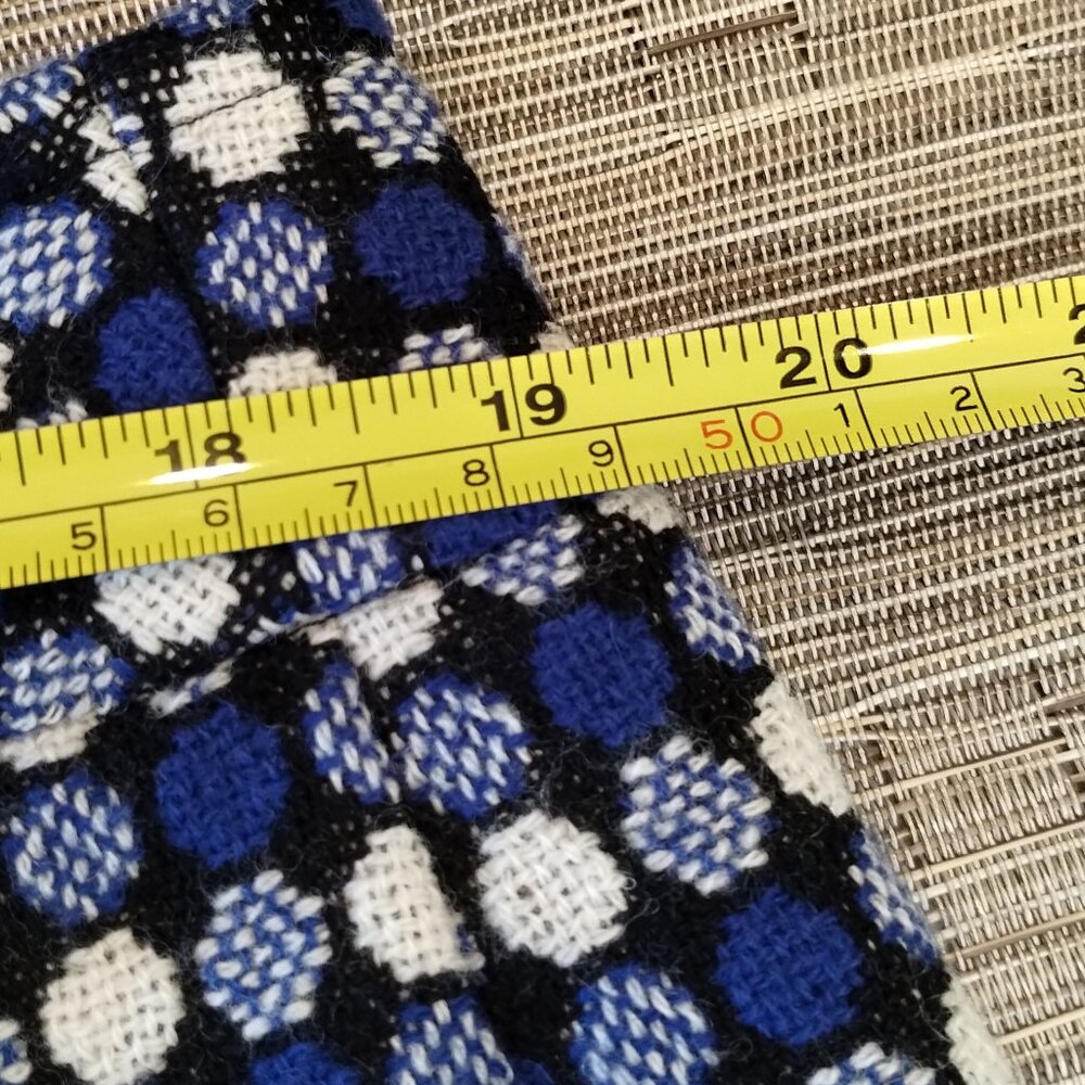 Talbot's Wool Blend Skirt Blue/Black Geometric Print Size 16 NWT - Picture 8 of 9